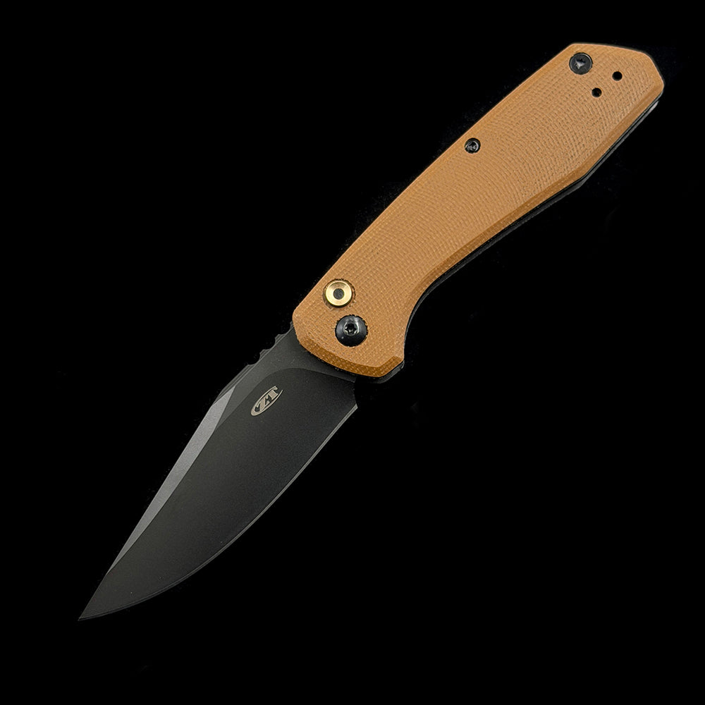 Zero Tolerance 0512 Automatic Folding Knife – 3.45" CPM-CruWear Dark Bronze Cerakote Blade – Premium Canvas Micarta Handle