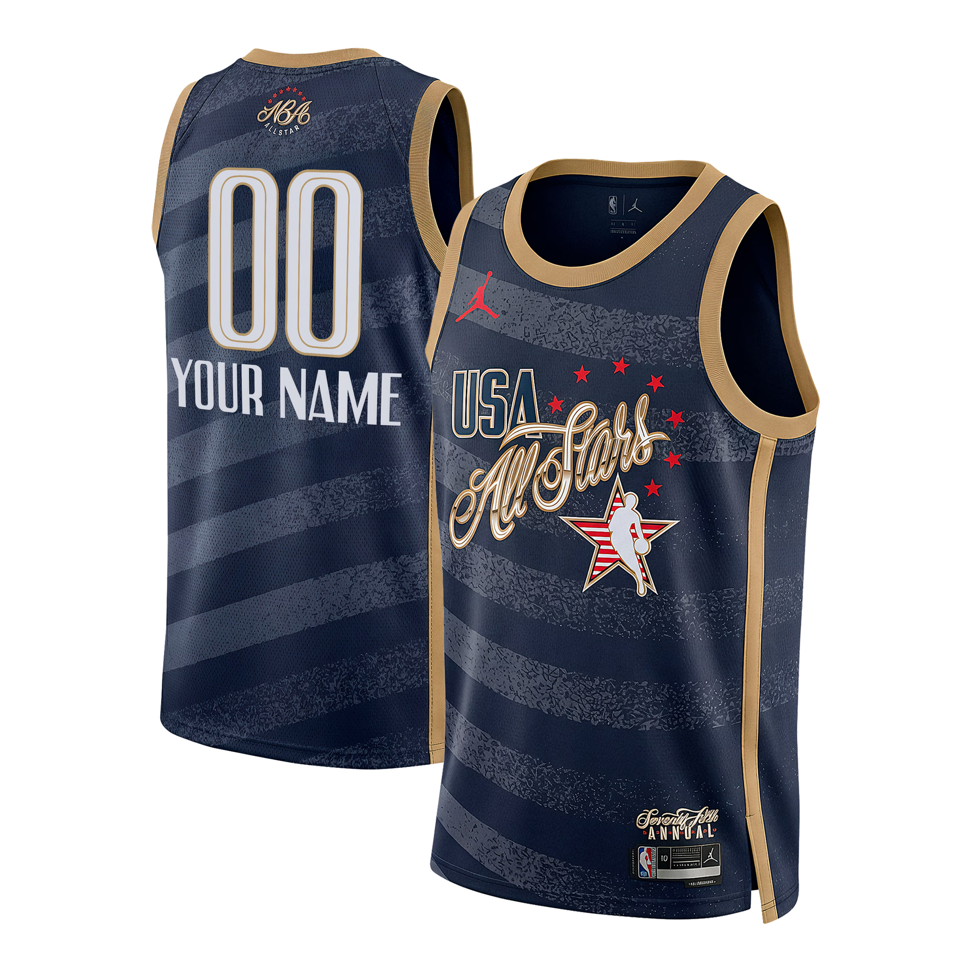 2026 Basketball All-Star Custom Jersey (USA Edition) – Navy Blue – Personalized