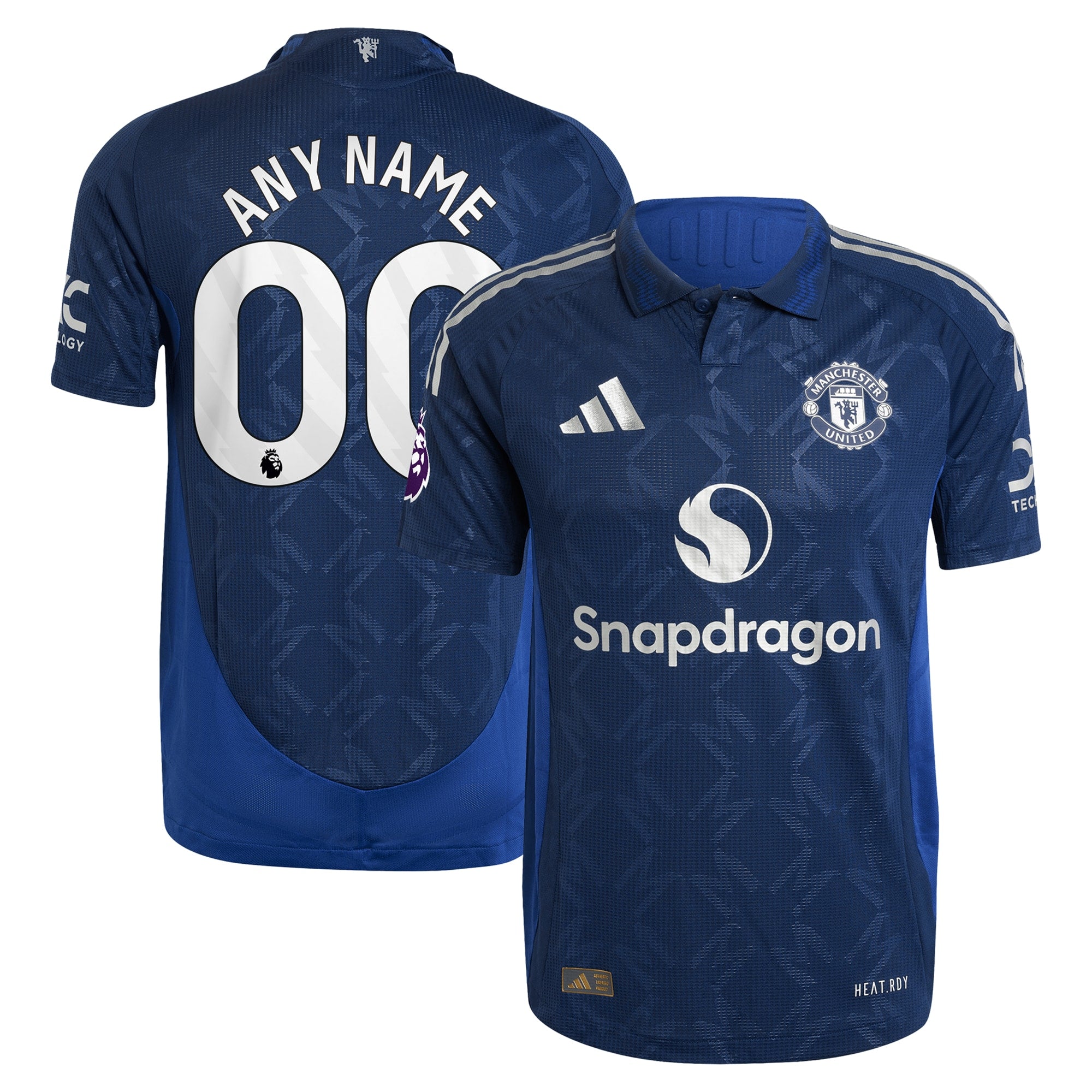 Manchester United adidas 2024/25 Away Custom Authentic T-shirt - Navy