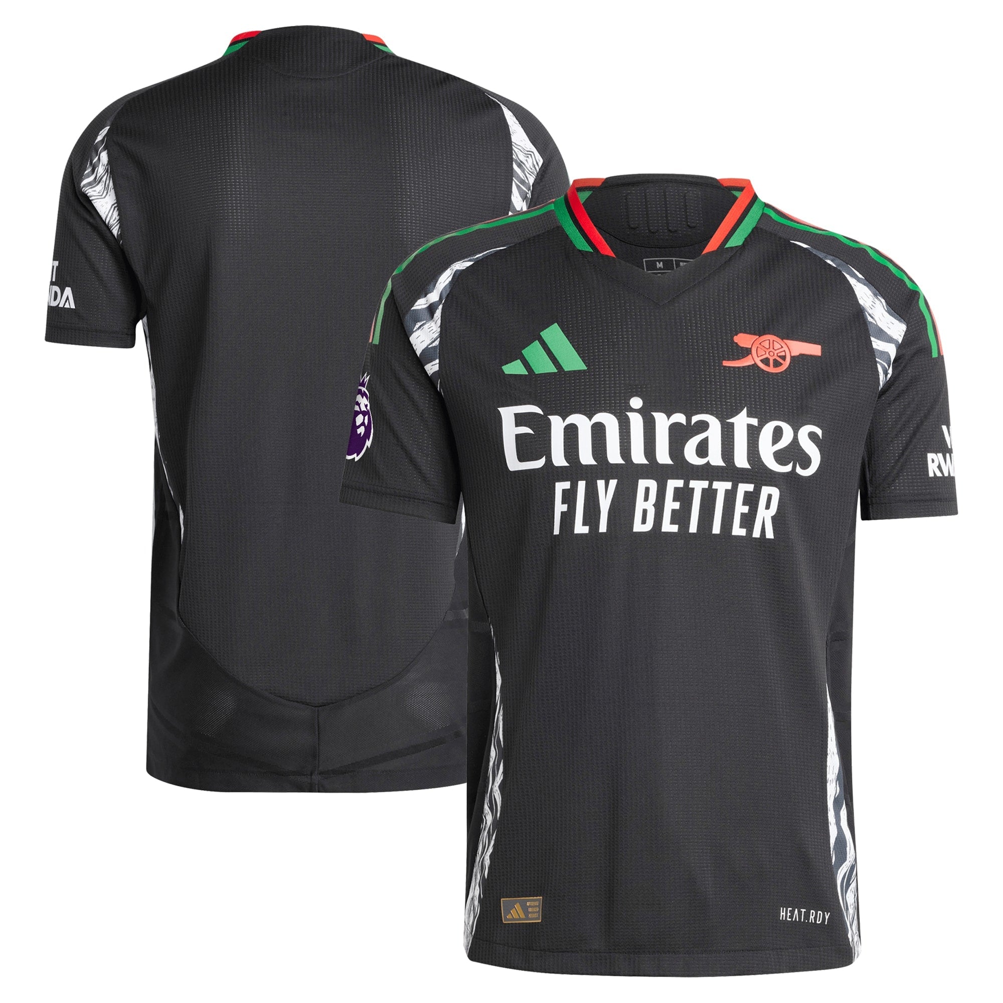Arsenal adidas 2024/25 Away  Authentic T-shirt - Black