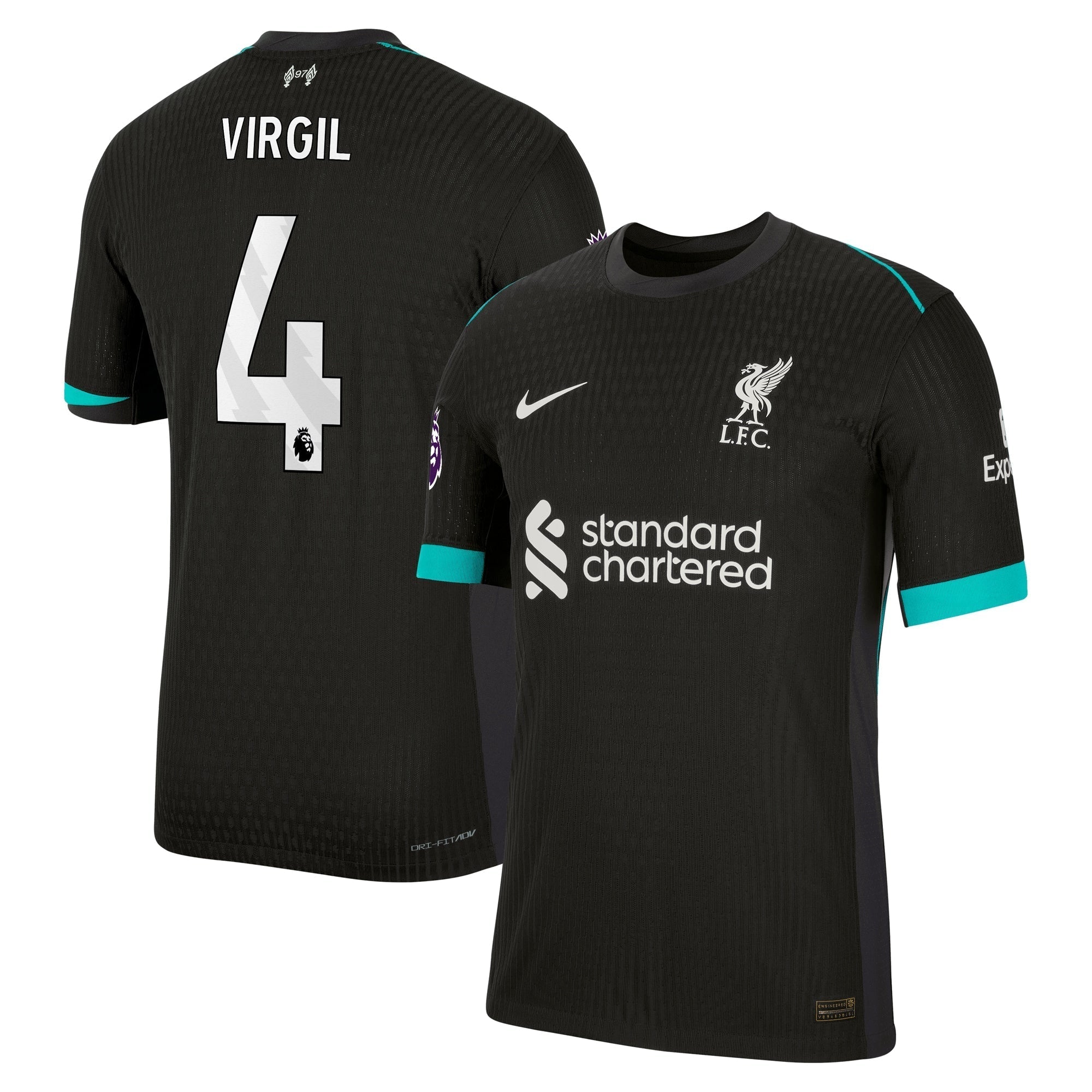 Virgil van Dijk Liverpool Nike 2024/25 Away Authentic T-shirt - Forest Green