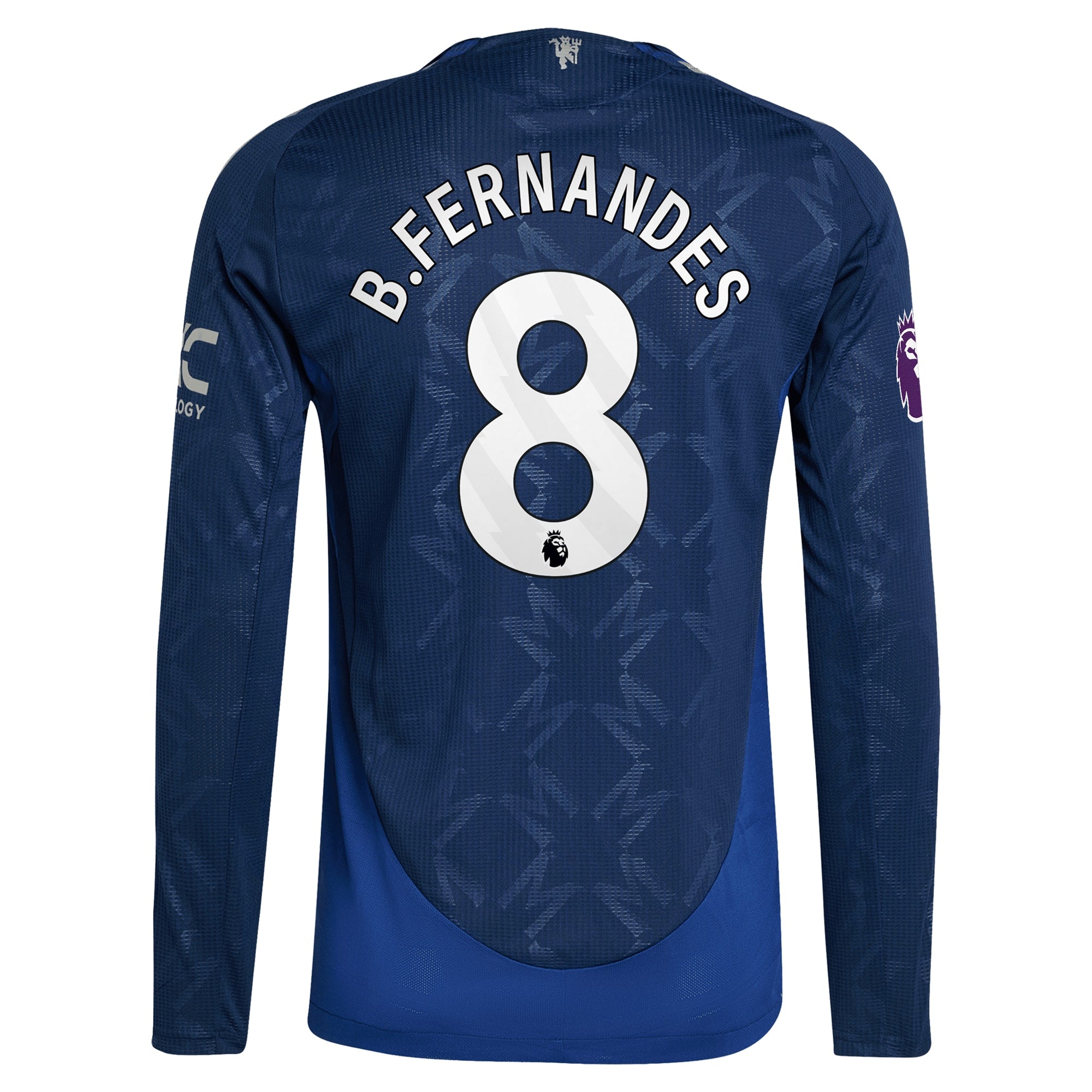 Bruno Fernandes Manchester United adidas 2024/25 Away Long Sleeve Player Authentic T-shirt - Navy