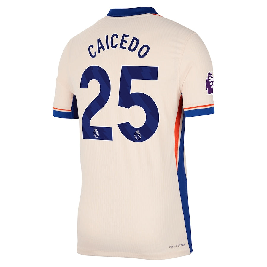 Moisés Caicedo Chelsea Nike 2024/25 Away Player Authentic T-shirt - Orange