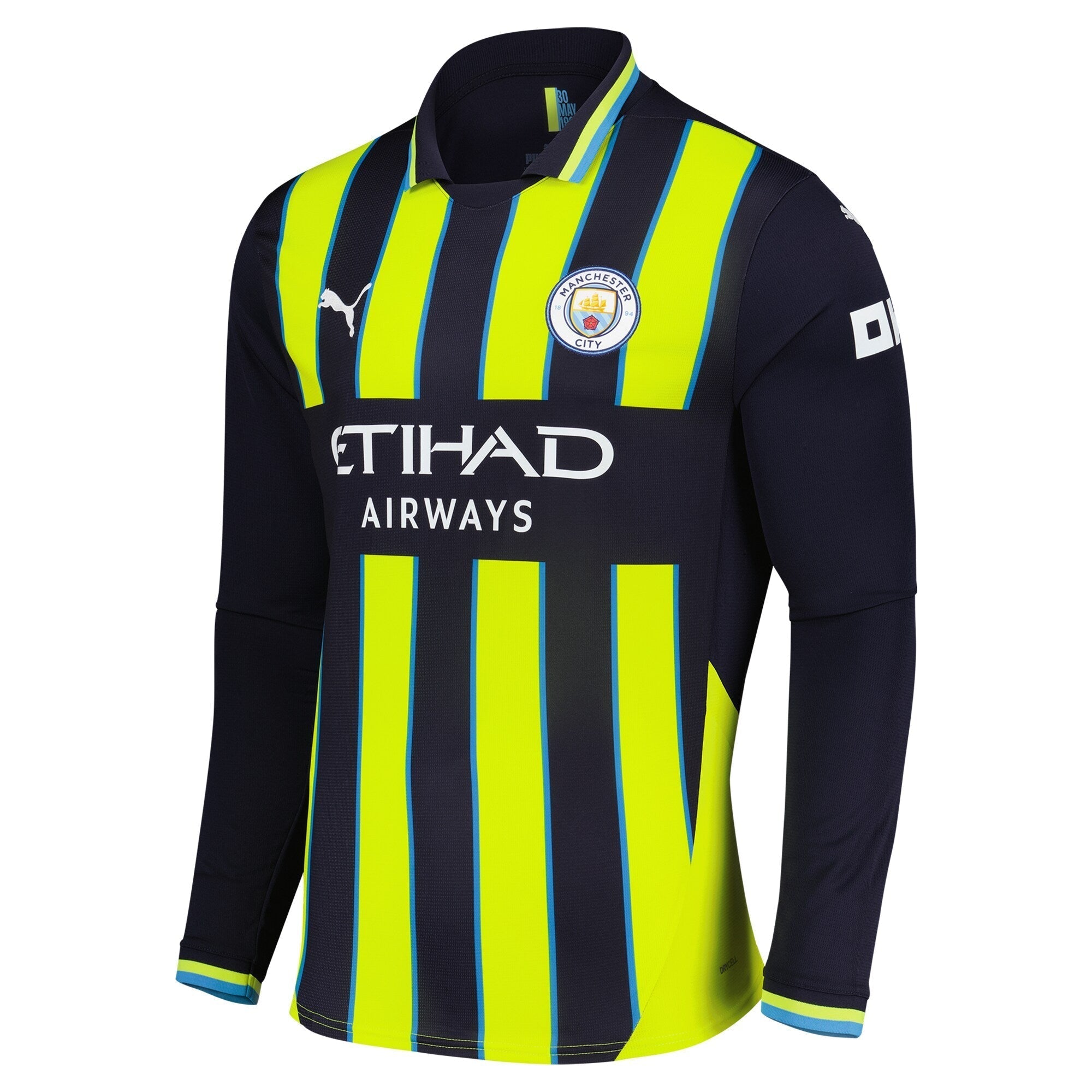 Manchester City Puma 2024/25 Away Long Sleeve Authentic T-shirt - Navy