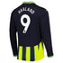 Erling Haaland Manchester City Puma 2024/25 Away Long Sleeve Player Authentic T-shirt - Navy