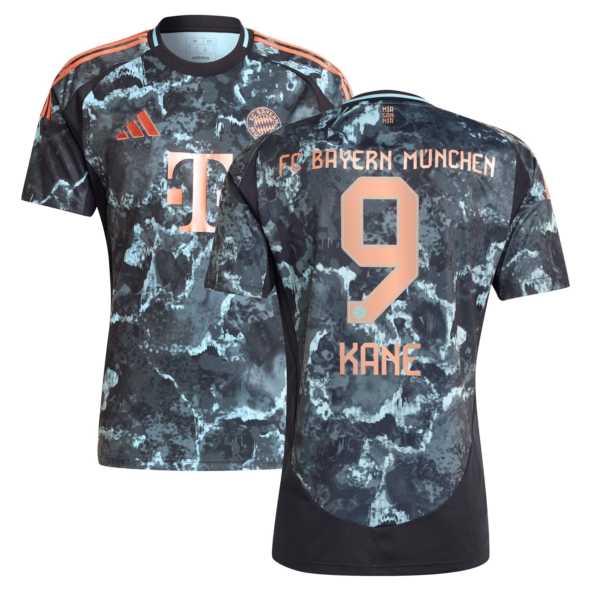 Harry Kane Bayern Munich adidas 2024/25 Away Player Authentic T-shirt - Black