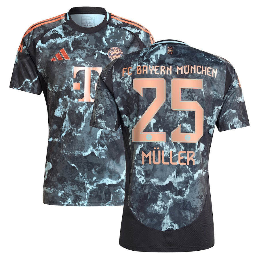 Thomas Müller Bayern Munich adidas 2024/25 Away Player Authentic T-shirt - Black