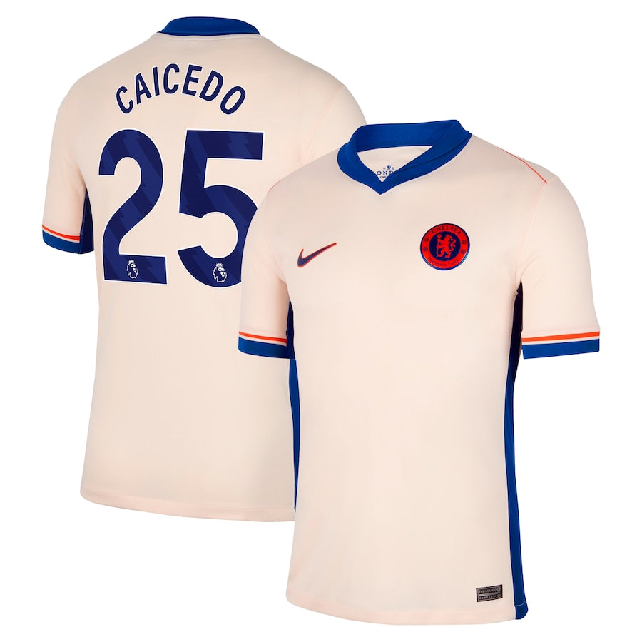 Moisés Caicedo Chelsea Nike 2024/25 Away Player Authentic T-shirt - Orange