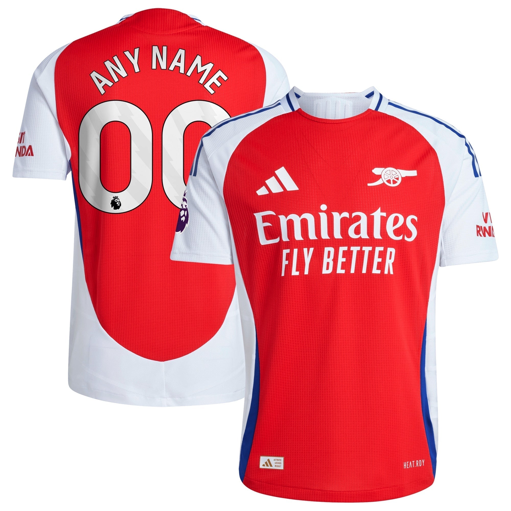 Arsenal adidas 2024/25 Home Custom Authentic T-shirt – Red
