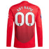 Manchester United adidas 2024/25 Home Custom Long Sleeve Authentic T-shirt - Red
