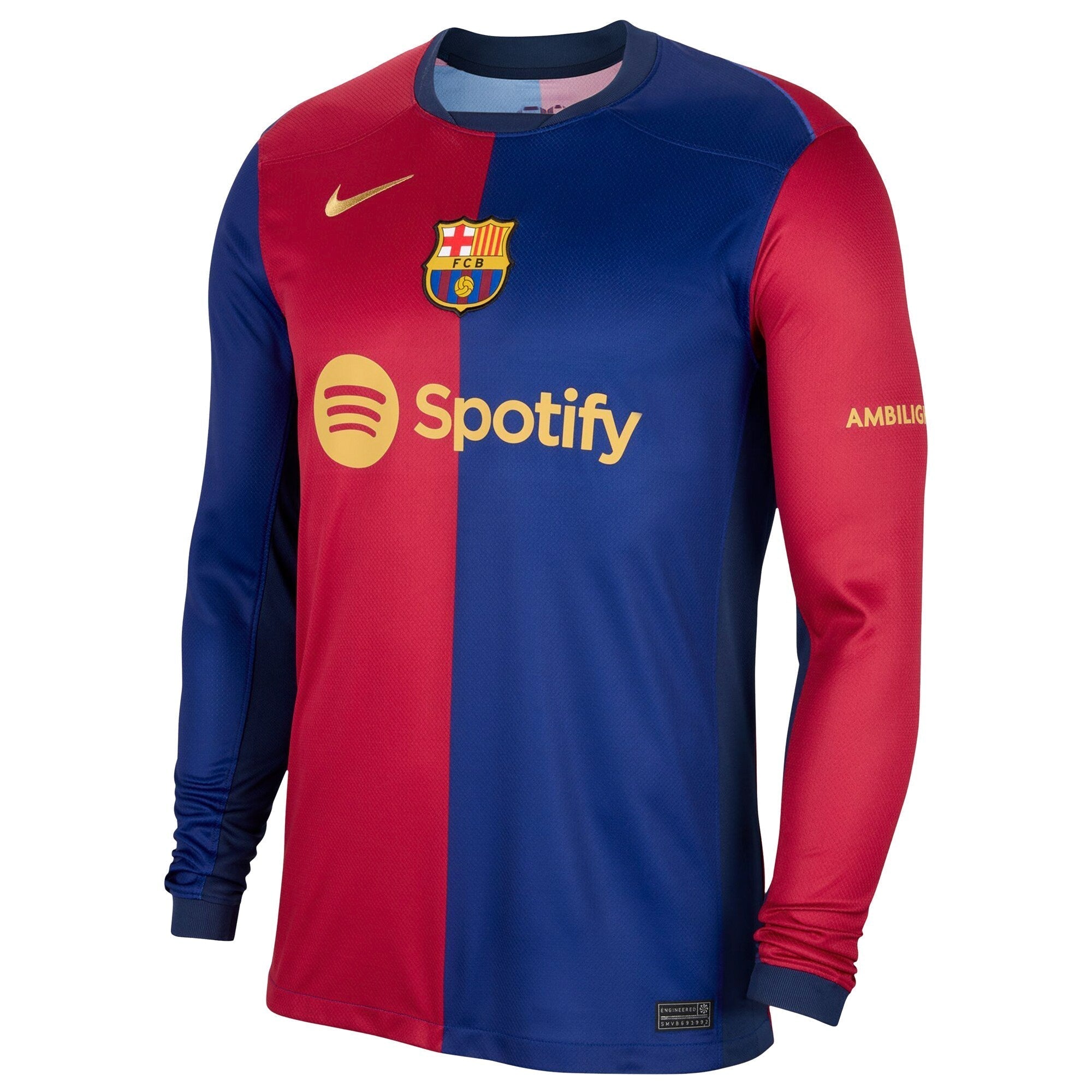 Barcelona Nike 2024/25 Home Long Sleeve Custom Authentic T-shirt - Royal