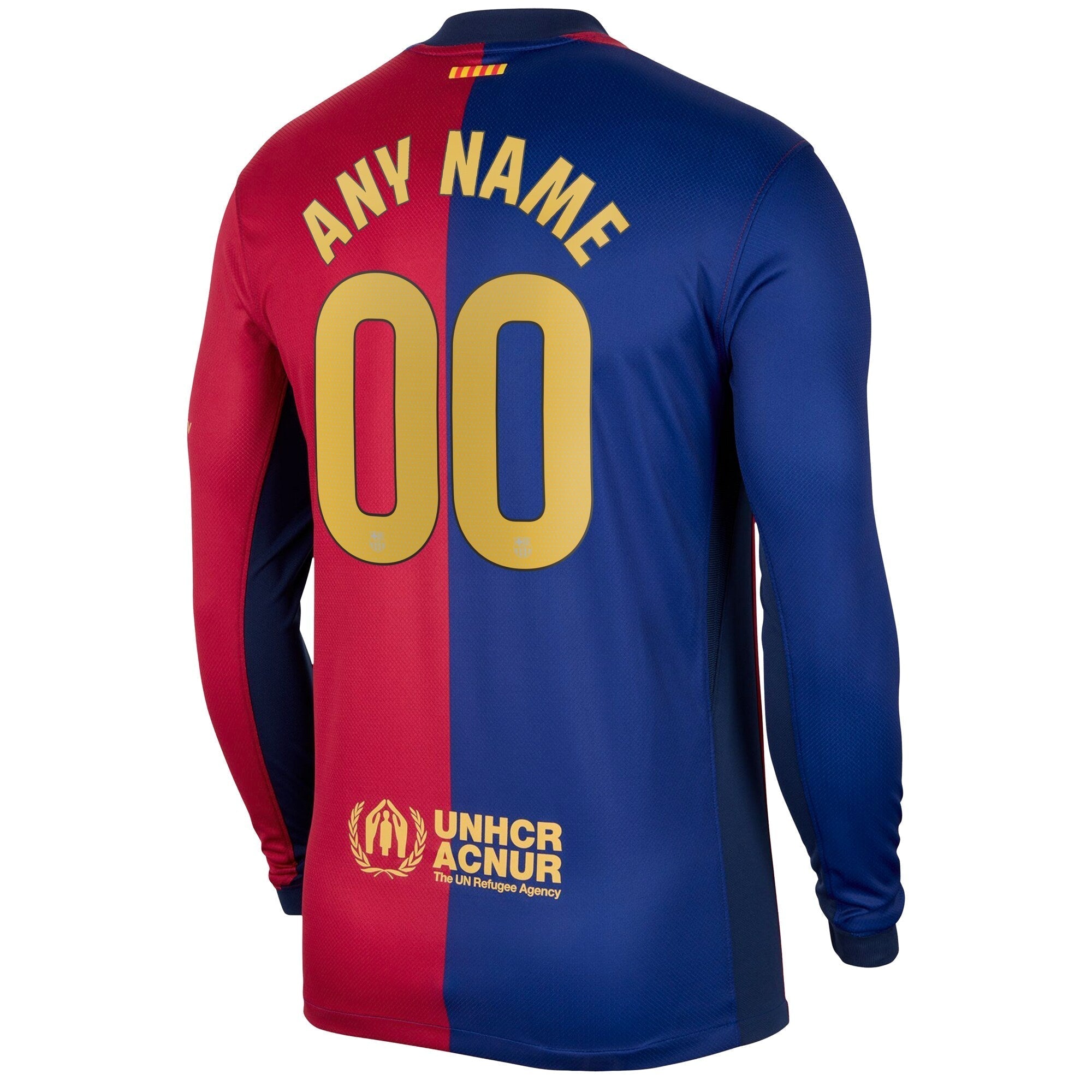 Barcelona Nike 2024/25 Home Long Sleeve Custom Authentic T-shirt - Royal
