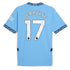 Kevin De Bruyne Manchester City Puma 2024/25 Home Player Authentic T-shirt - Light Blue