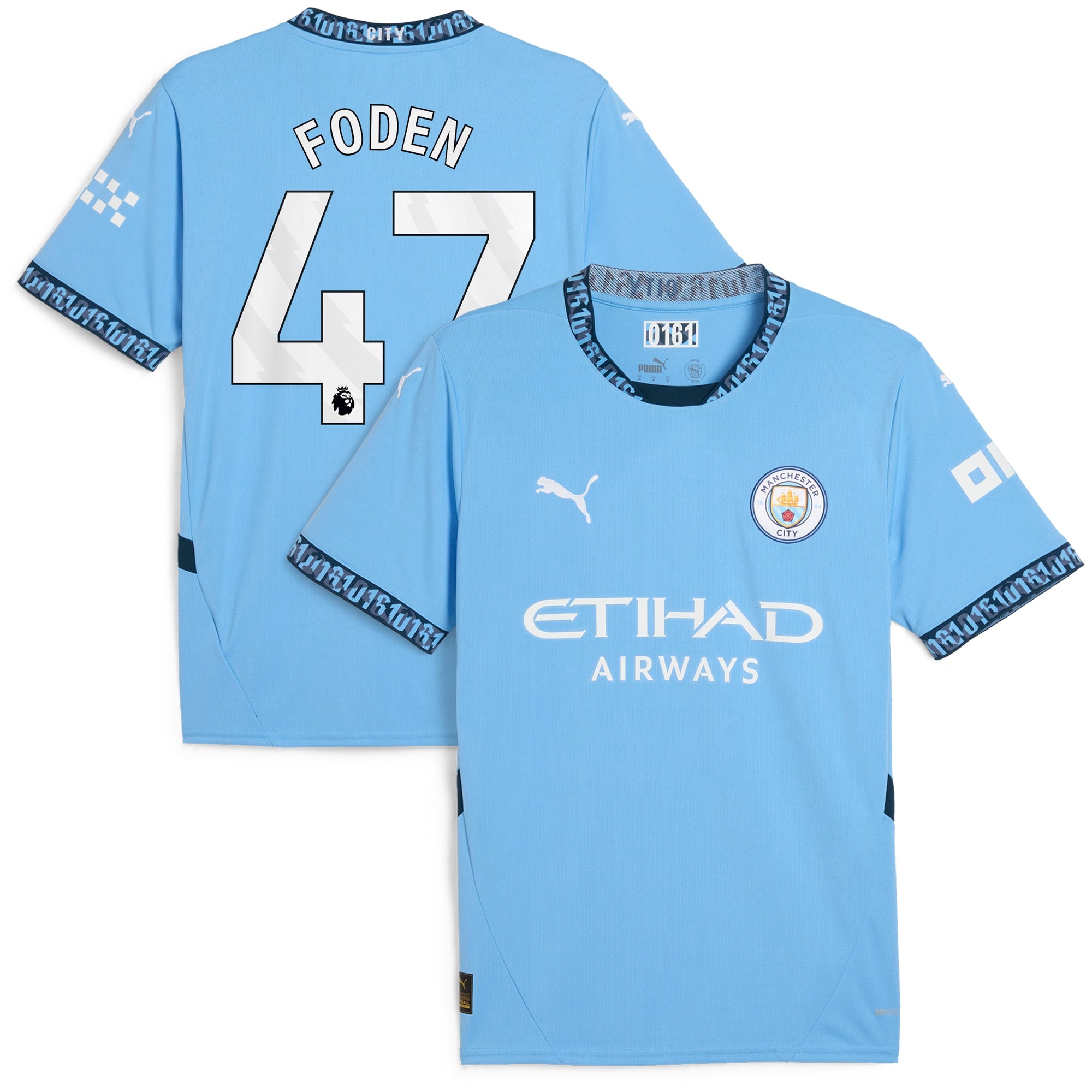 Phil Foden Manchester City Puma 2024/25 Home Player Authentic T-shirt - Light Blue
