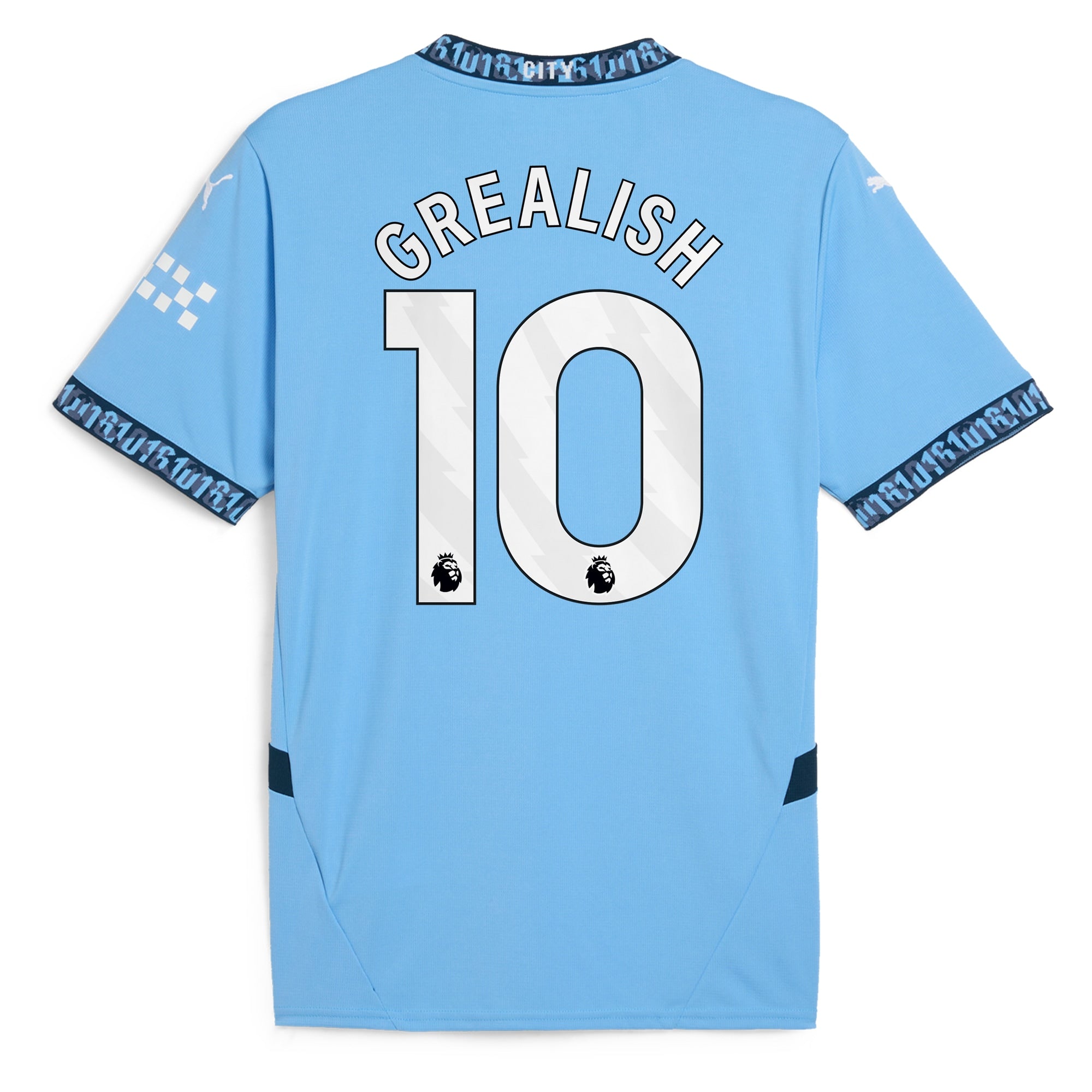Jack Grealish Manchester City Puma 2024/25 Home Player Authentic T-shirt - Light Blue