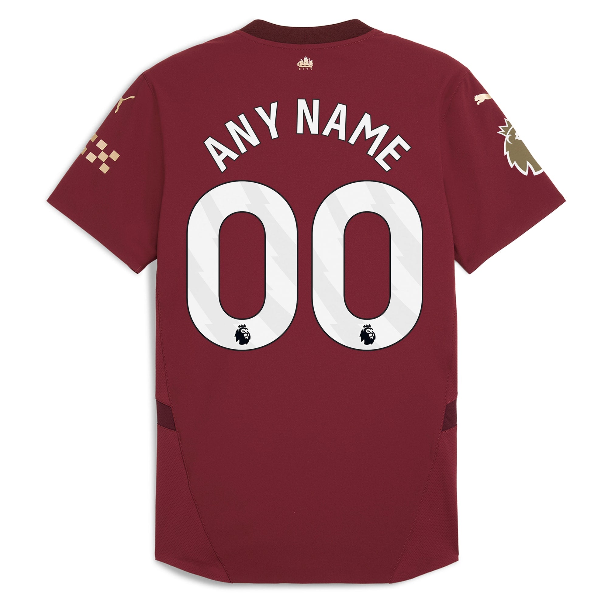 Manchester City Puma 2024/25 Third Custom Authentic T-shirt - Burgundy