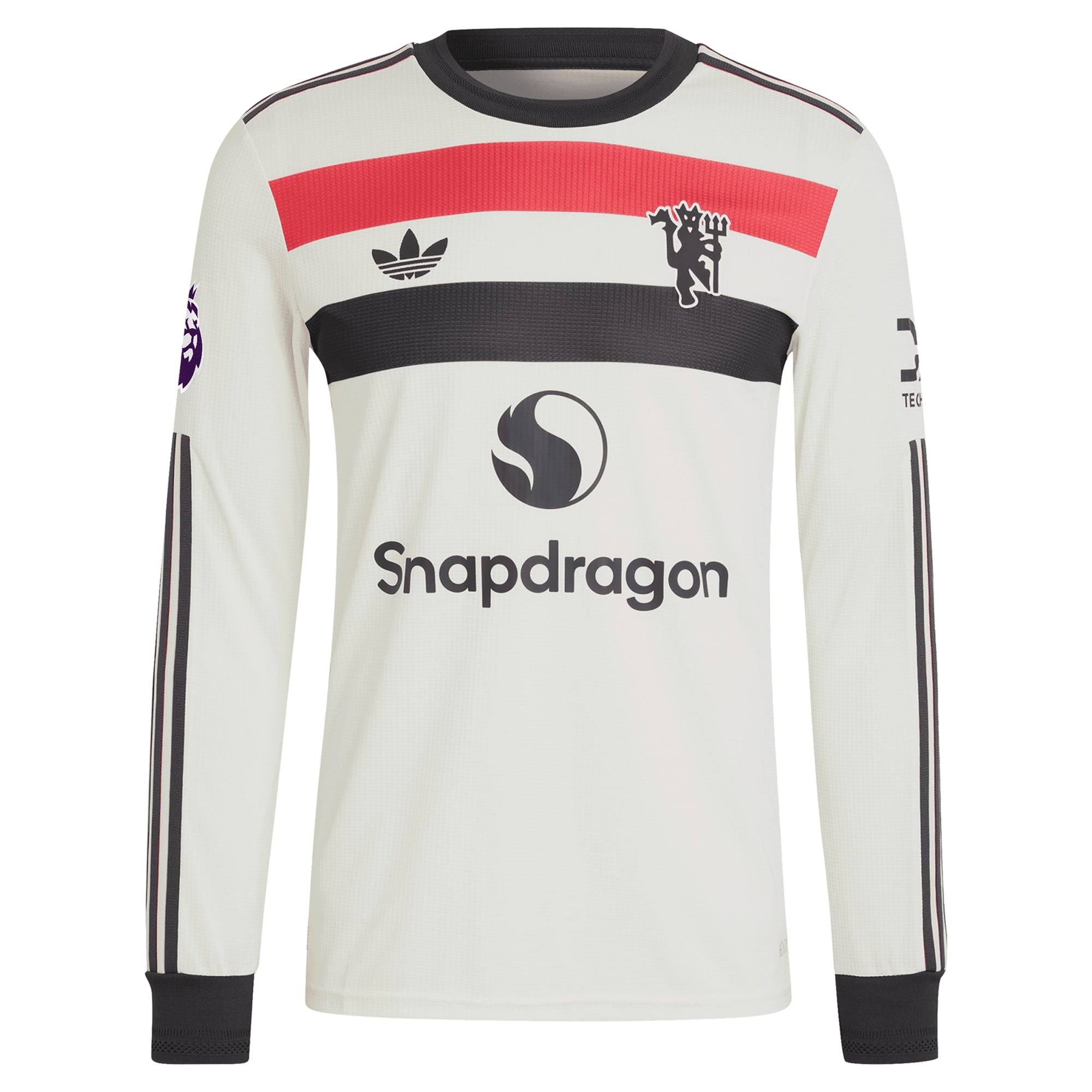 Manchester United adidas Originals 2024/25 Third Long Sleeve Authentic T-shirt - Cream