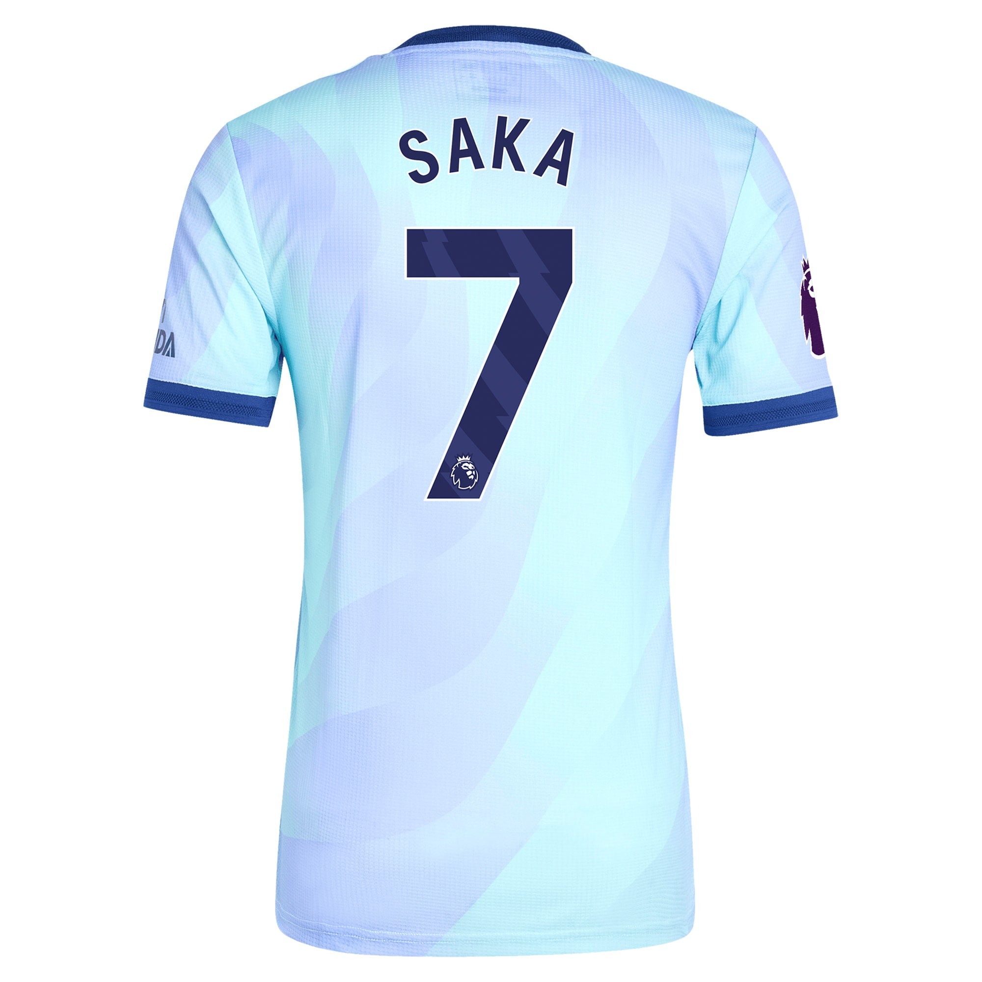 Bukayo Saka Arsenal adidas Originals 2024/25 Third Player Authentic T-shirt - Aqua