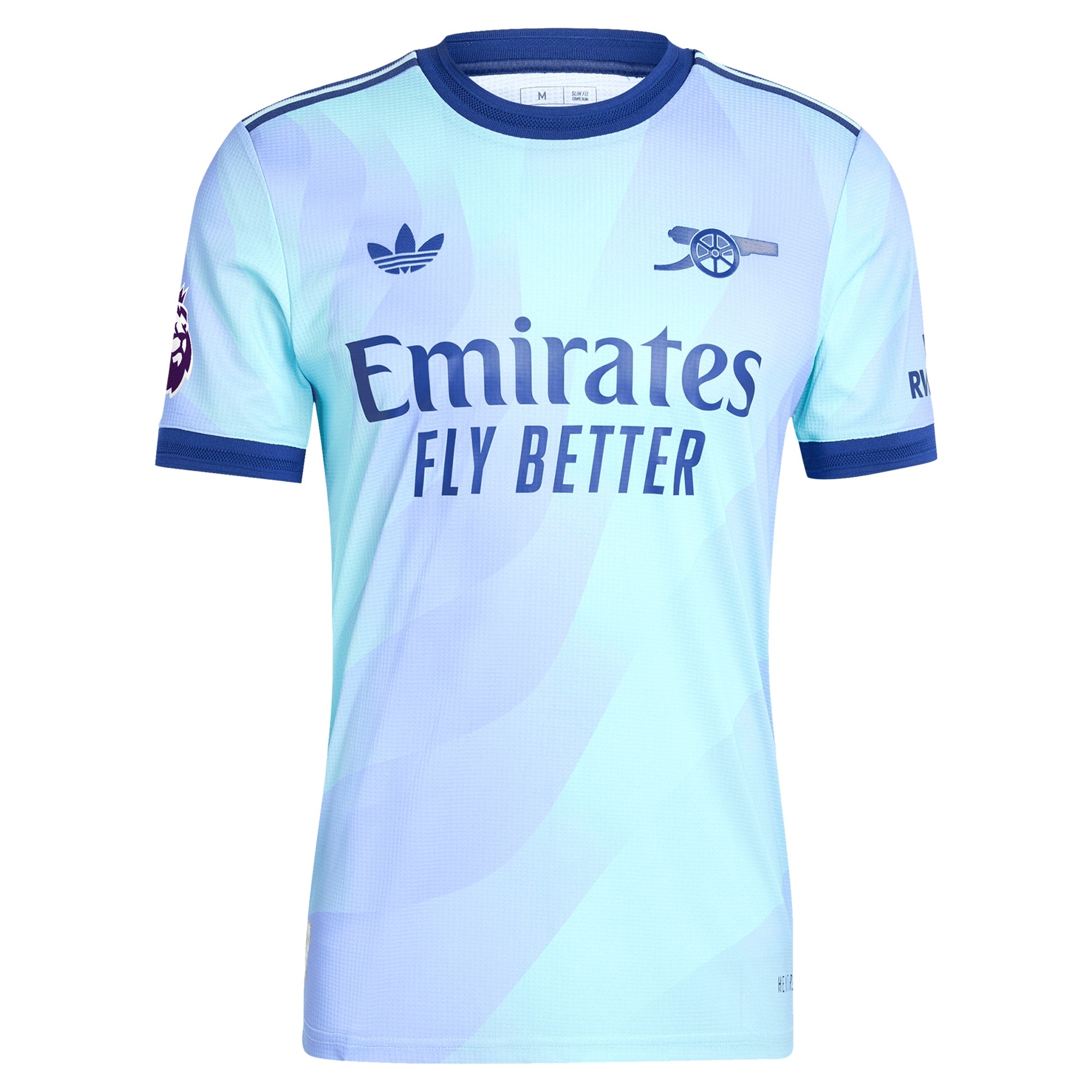 Declan Rice Arsenal adidas Originals 2024/25 Third Player Authentic T-shirt - Aqua