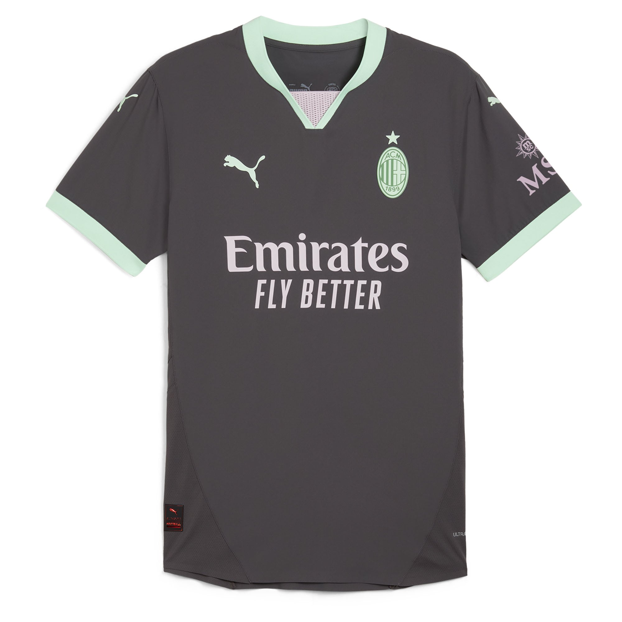 Christian Pulisic AC Milan Puma 2024/25 Third Player Authentic T-shirt - Charcoal