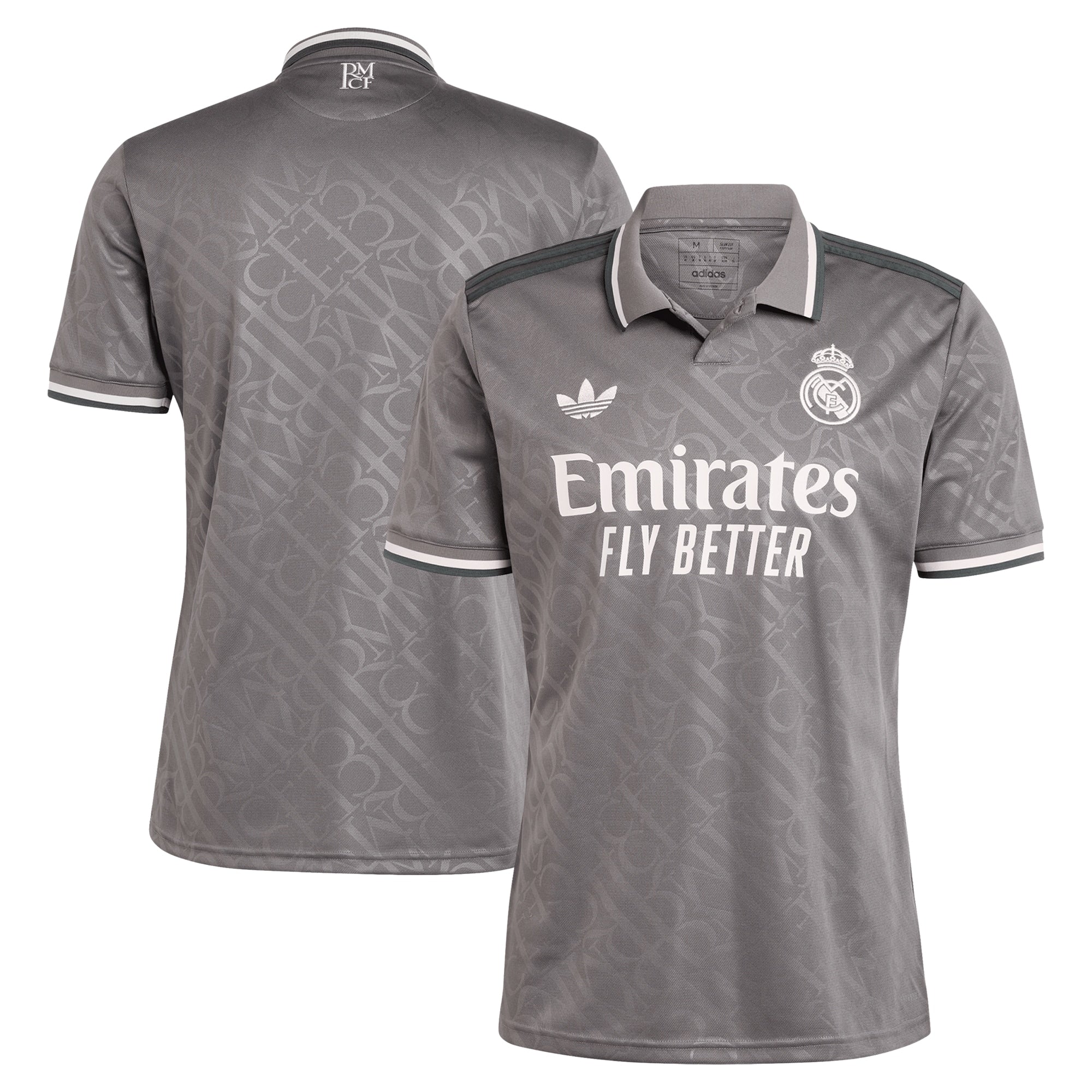 Real Madrid adidas Originals 2024/25 Third Authentic T-shirt - Charcoal