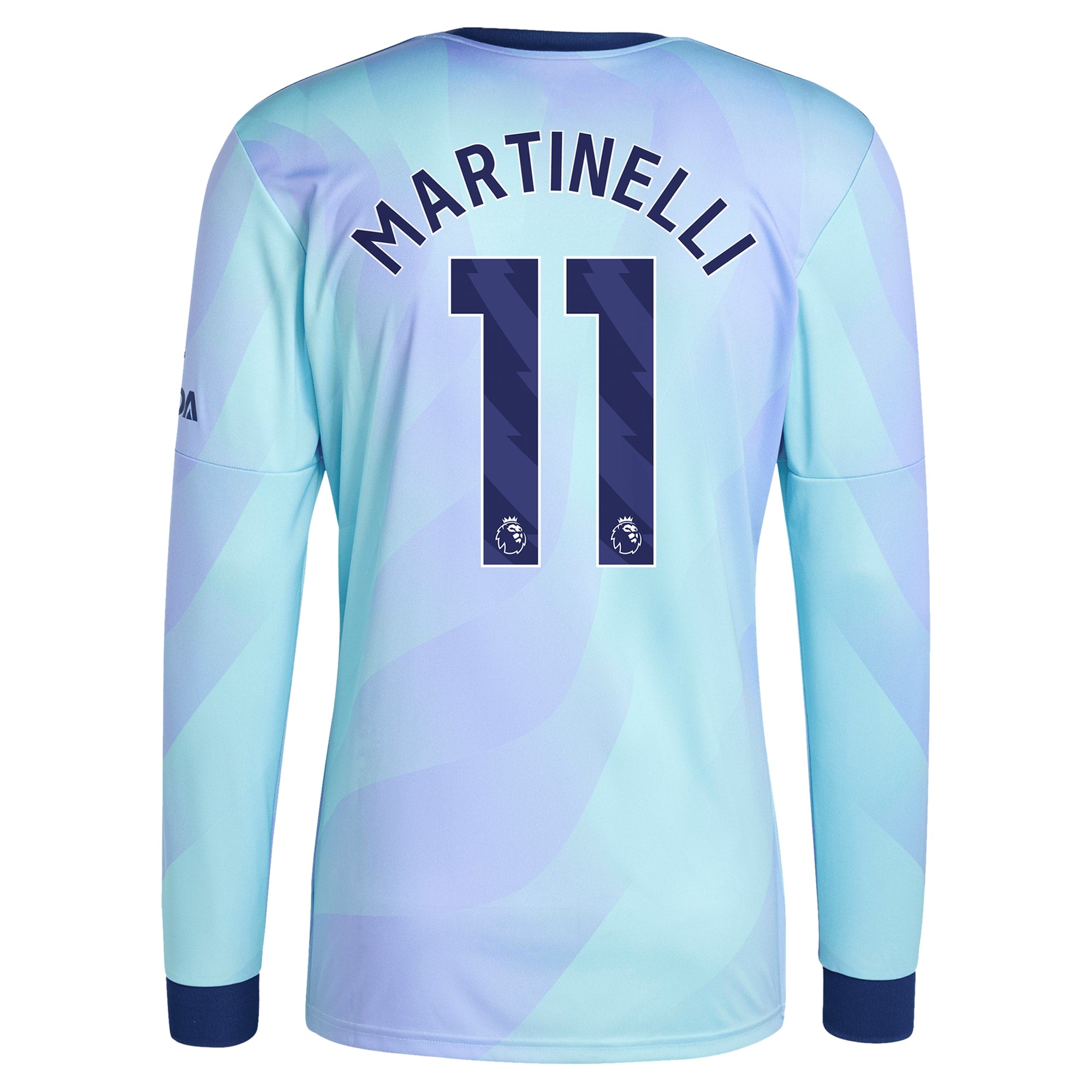 Gabriel Martinelli Arsenal adidas Originals 2024/25 Third Long Sleeve Player Authentic T-shirt - Aqua