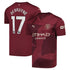 Kevin De Bruyne Manchester City Puma 2024/25 Third Player Authentic T-shirt - Burgundy