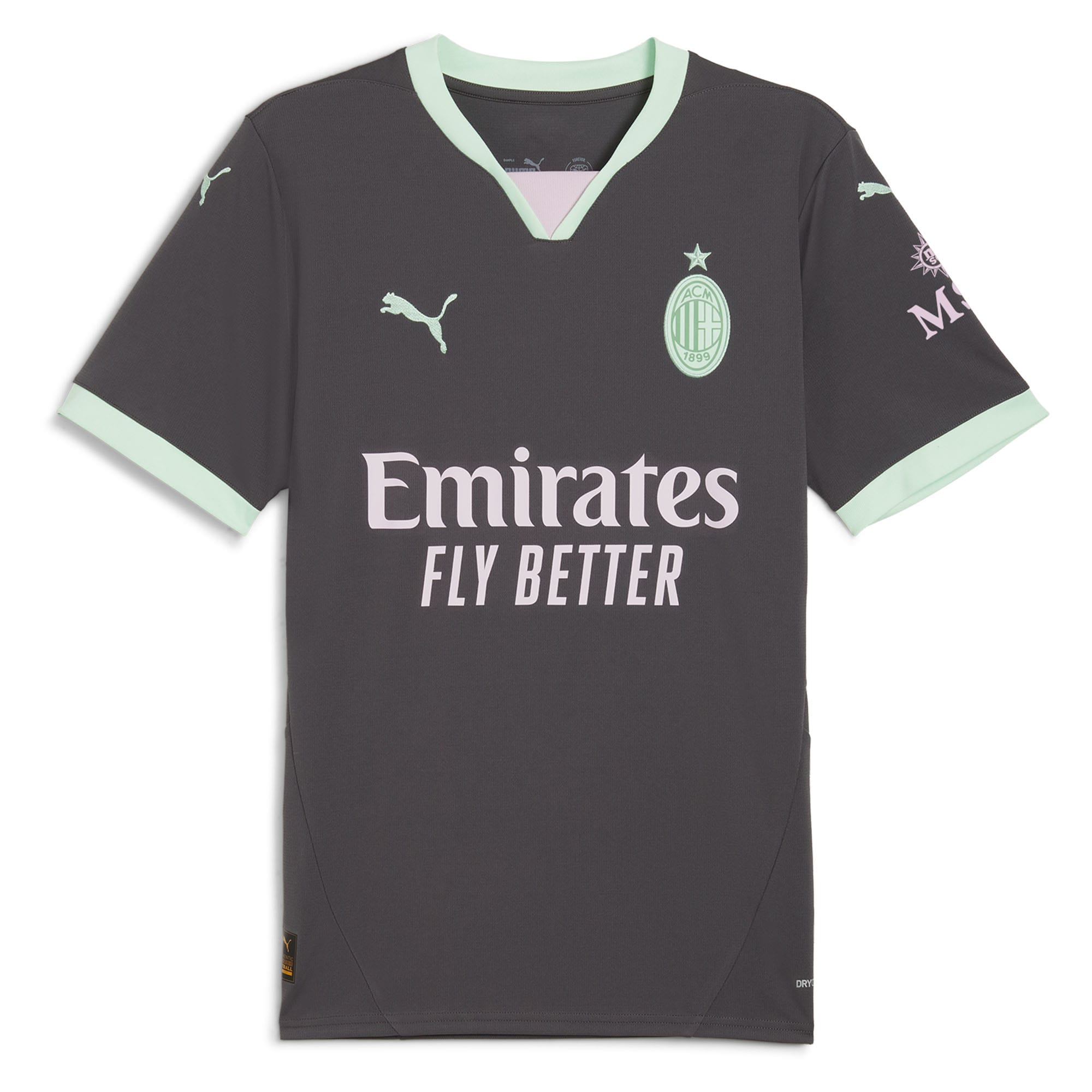 Christian Pulisic AC Milan Puma 2024/25 Third Player Authentic T-shirt - Charcoal