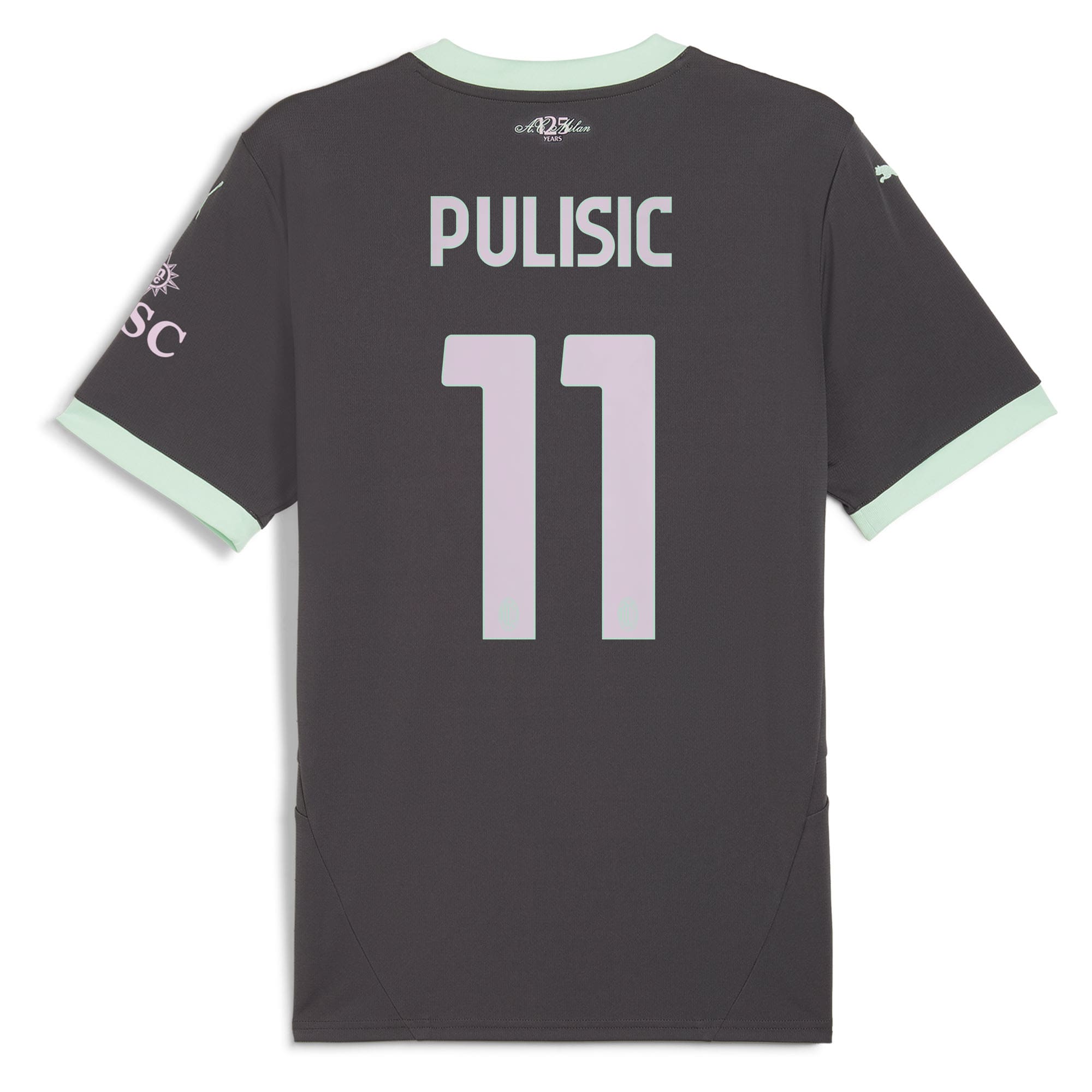 Christian Pulisic AC Milan Puma 2024/25 Third Player Authentic T-shirt - Charcoal
