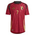 Belgium FA adidas Home Authentic Shirt 2024 with De Bruyne 7 printing