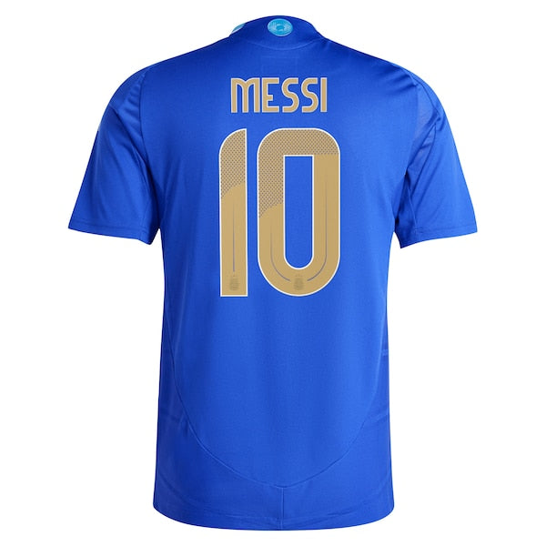 Men's adidas Lionel Messi Blue Argentina National Team 2024 Away Authentic Player Authentic T-shirt