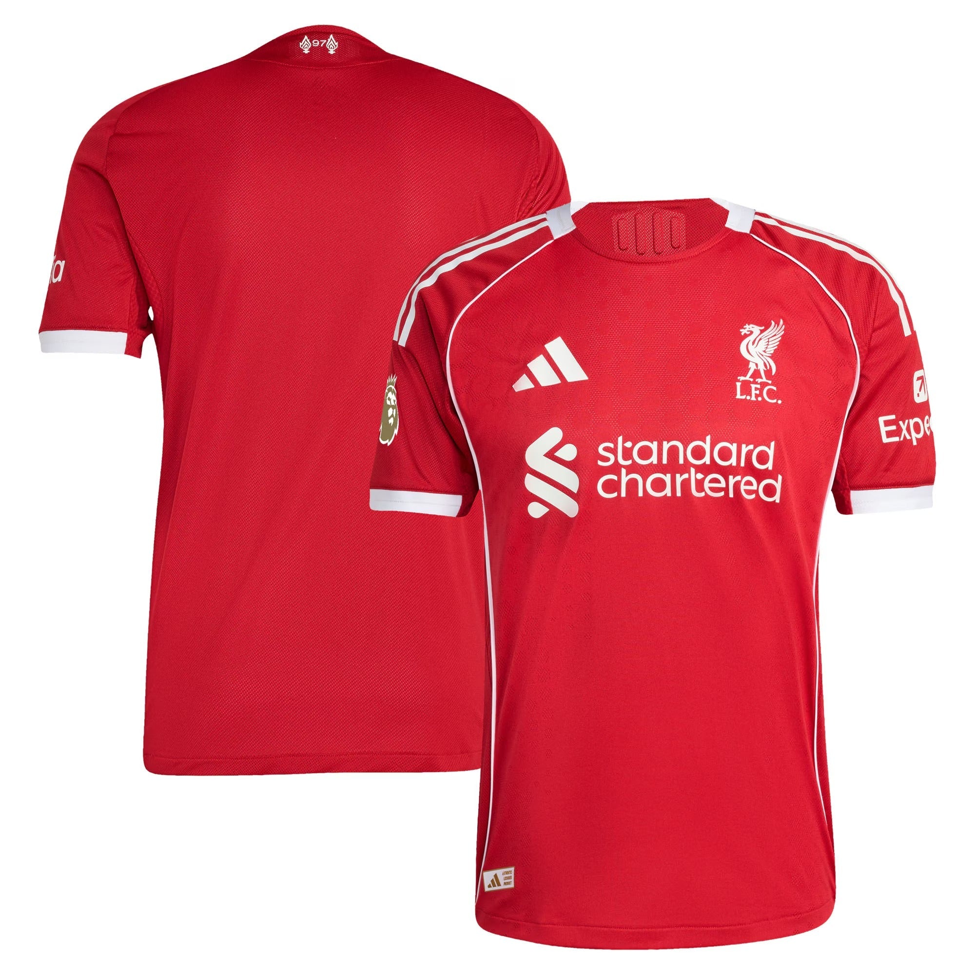 Adidas Liverpool FC 2025/2026 Home Stadium Soccer Jersey - Strawberry Red