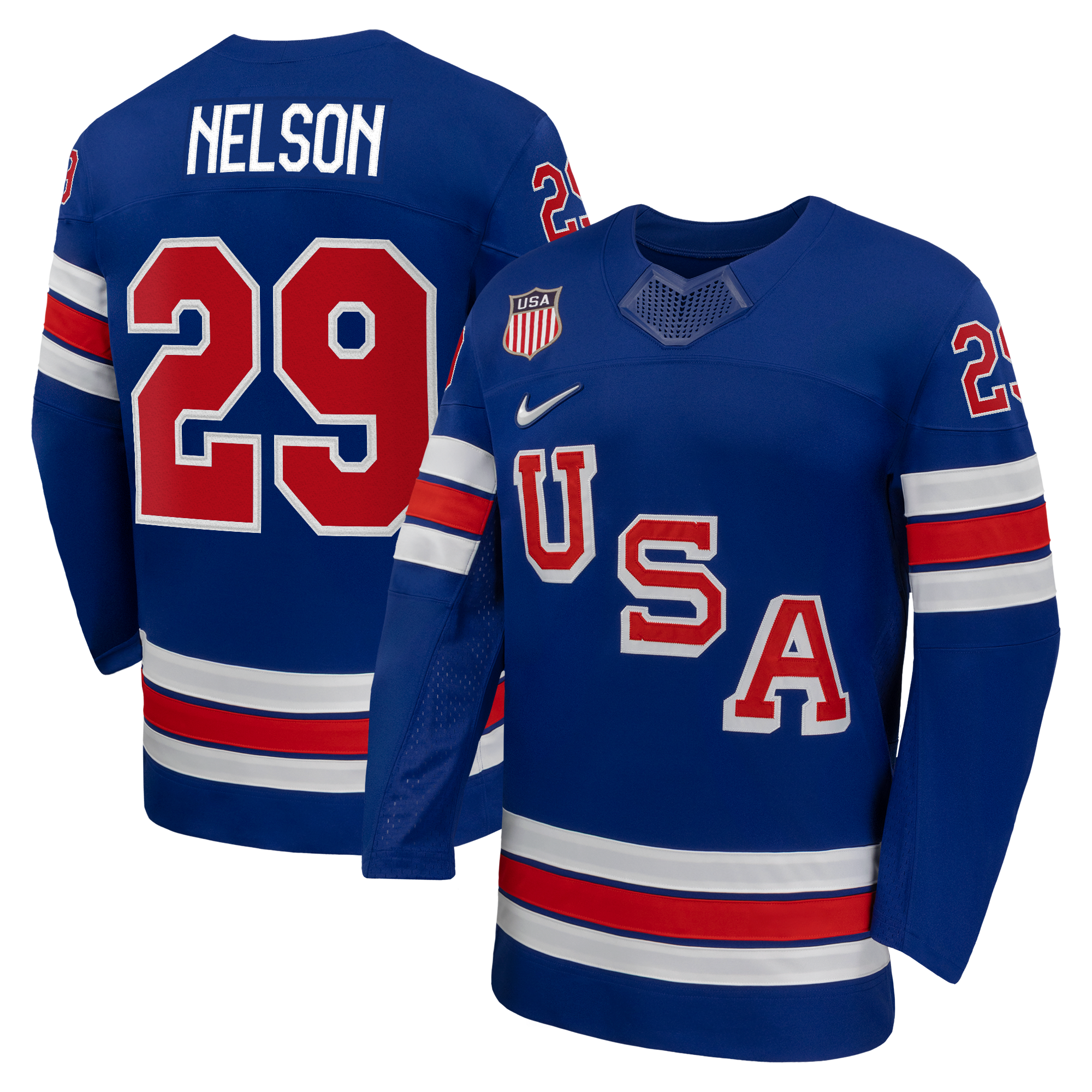 Brock Nelson #29 USA Hockey 2026 Home Jersey - Nike Royal