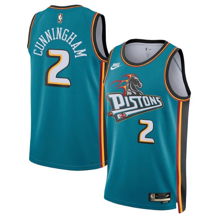 Cade Cunningham Detroit Pistons Unisex 2023 Swingman Jersey Teal - Classic Edition - Jersey Teams World