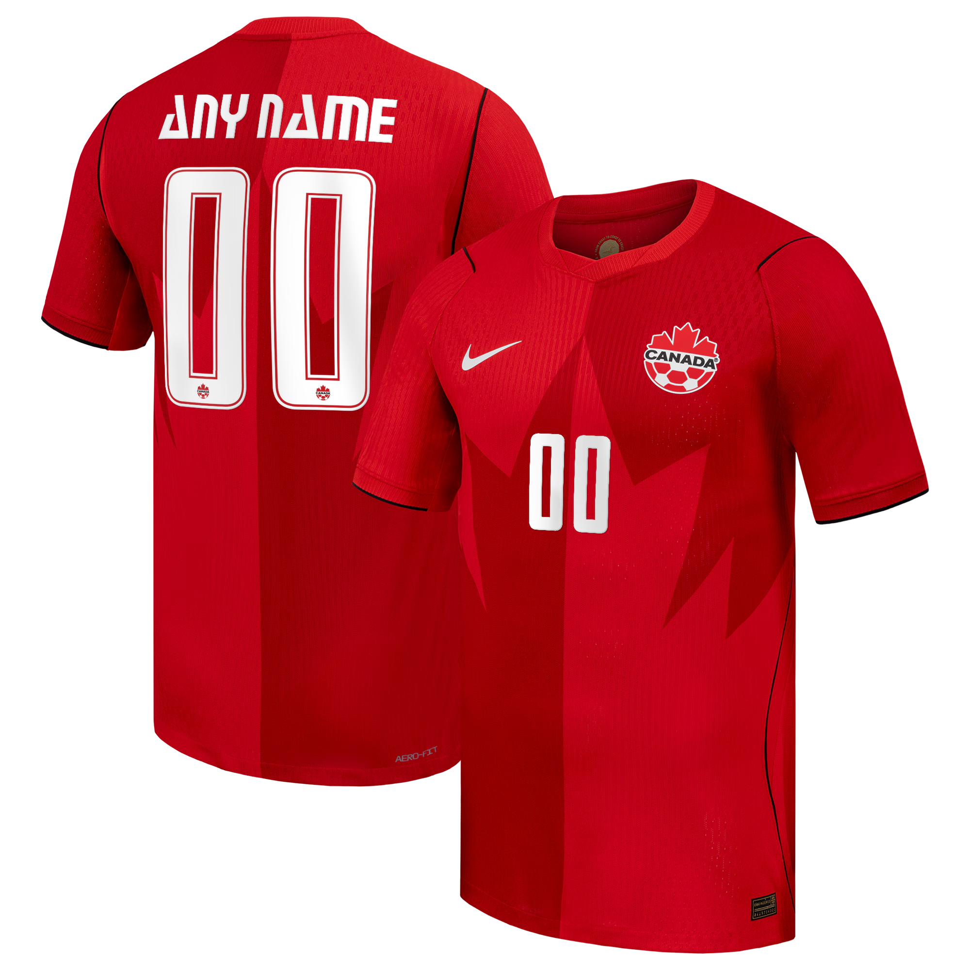 Canada National Teams Soccer Nike 2026 Home Match Authentic Custom Jersey - Red - Jersey Teams World