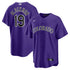 Charlie Blackmon Colorado Rockies Nike Alternate Player Name Authentic T-shirt - Purple