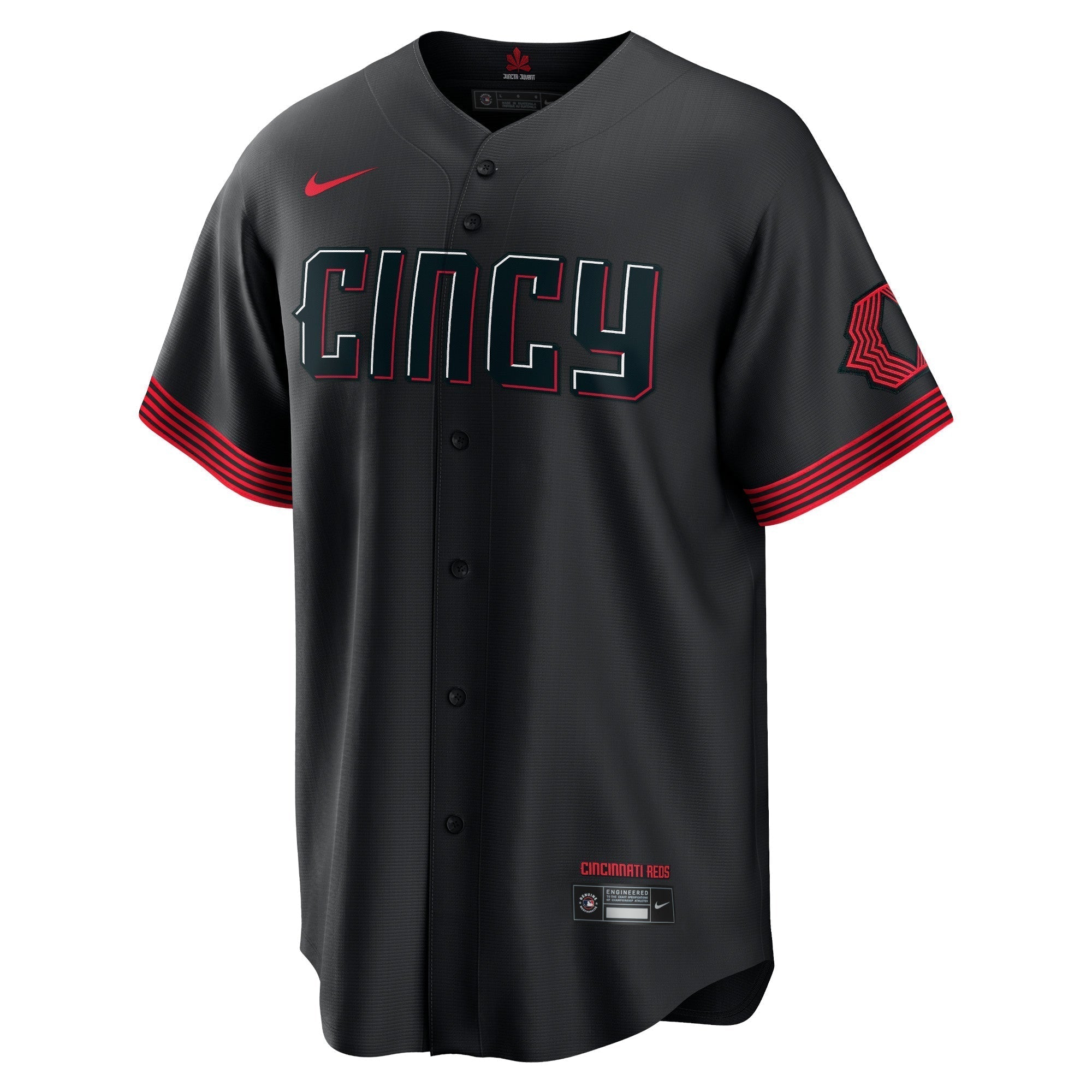 Cincinnati Reds Nike City Connect Custom Authentic T-shirt - Black