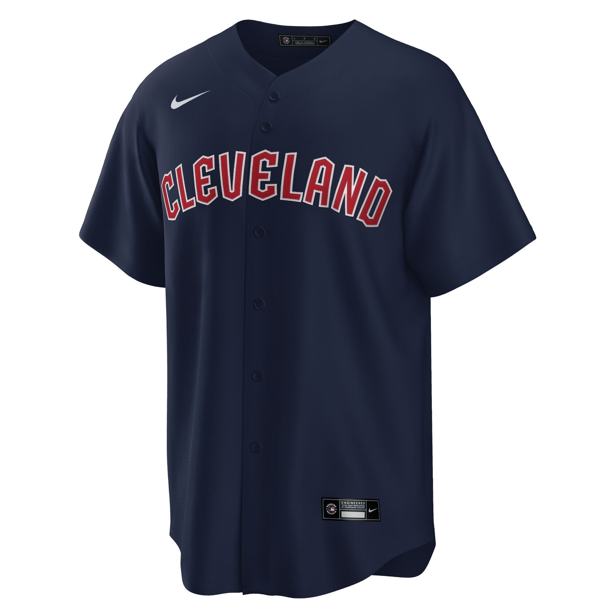 Cleveland Guardians Nike Alternate Custom Authentic T-shirt - Navy