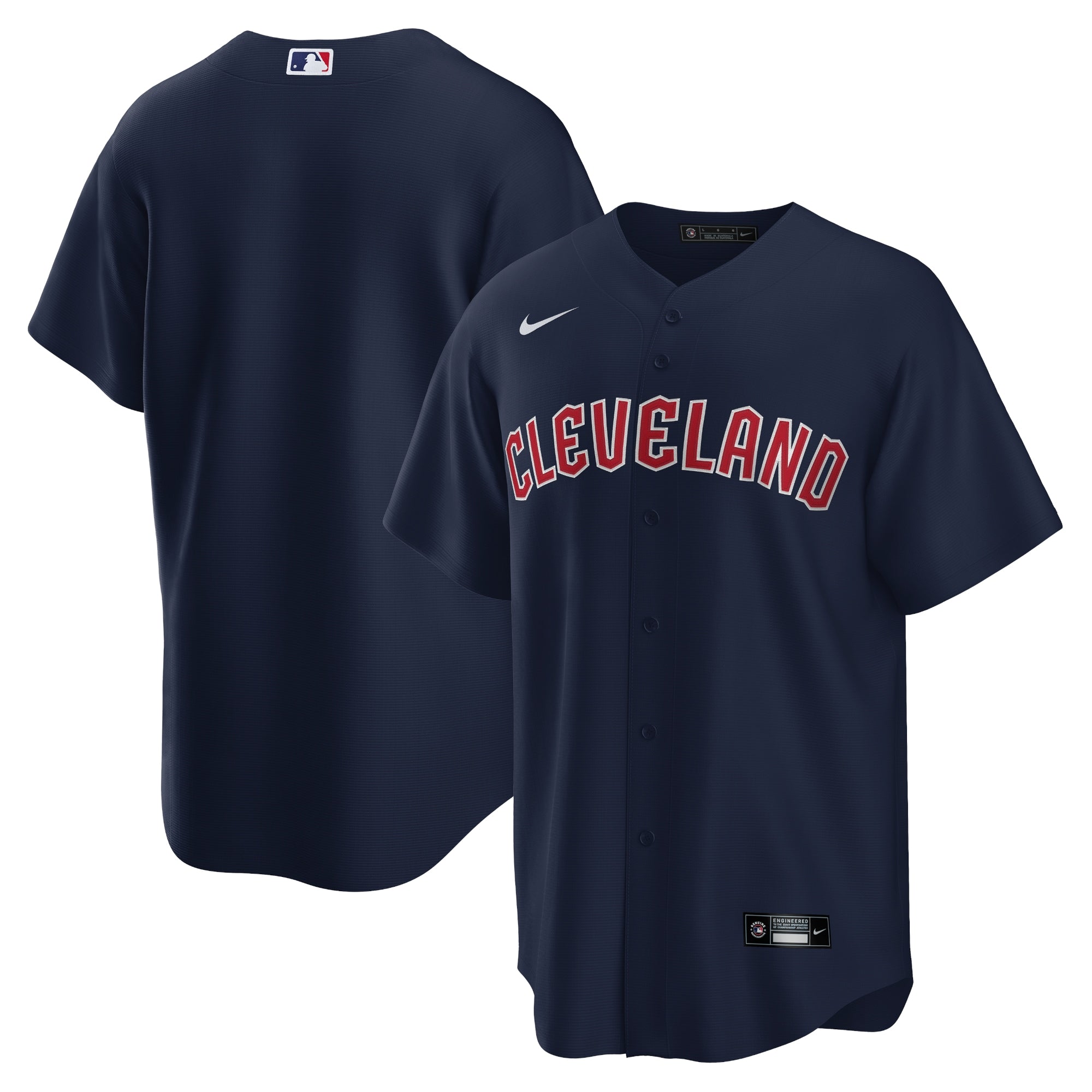 Cleveland Guardians Nike Alternate Custom Authentic T-shirt - Navy