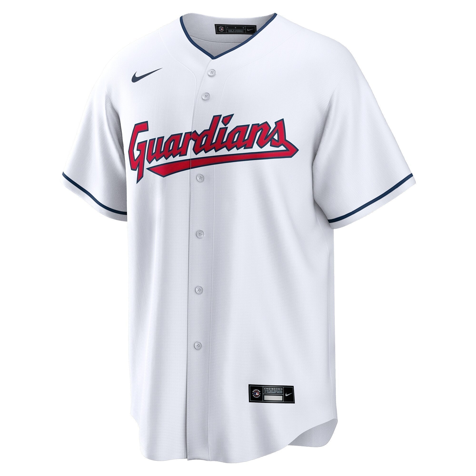 Cleveland Guardians Nike Custom Authentic T-shirt - White