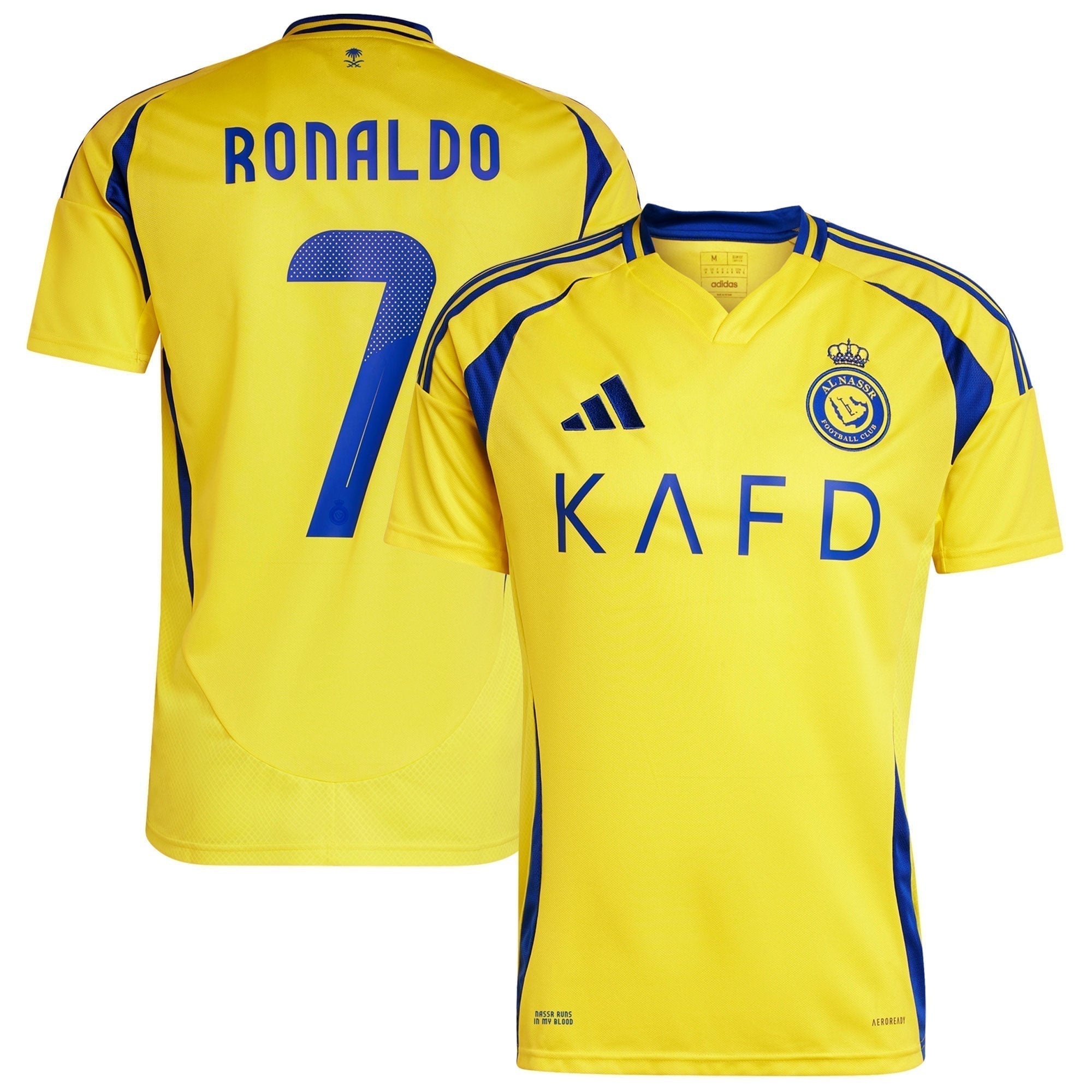Cristiano Ronaldo 7 Al-Nassr FC adidas 2024/25 Home Player Authentic T-shirt - Yellow