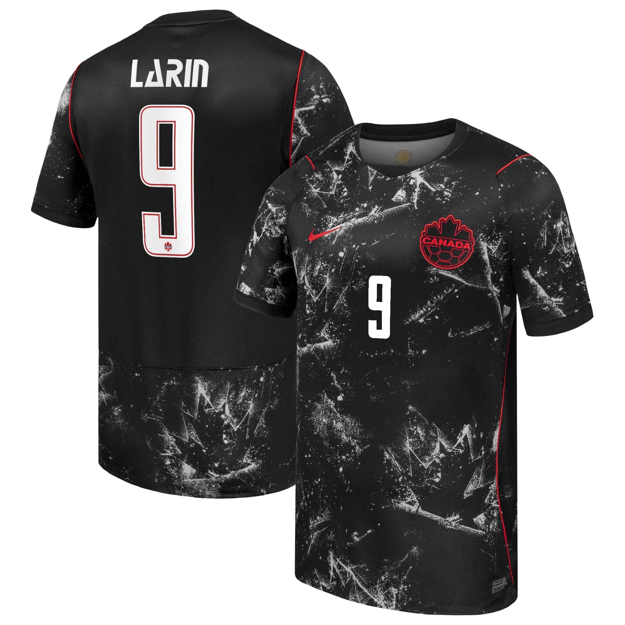 Cyle Larin Canada Soccer Nike 2026 Away Match Authentic Jersey - Black - Jersey Teams World