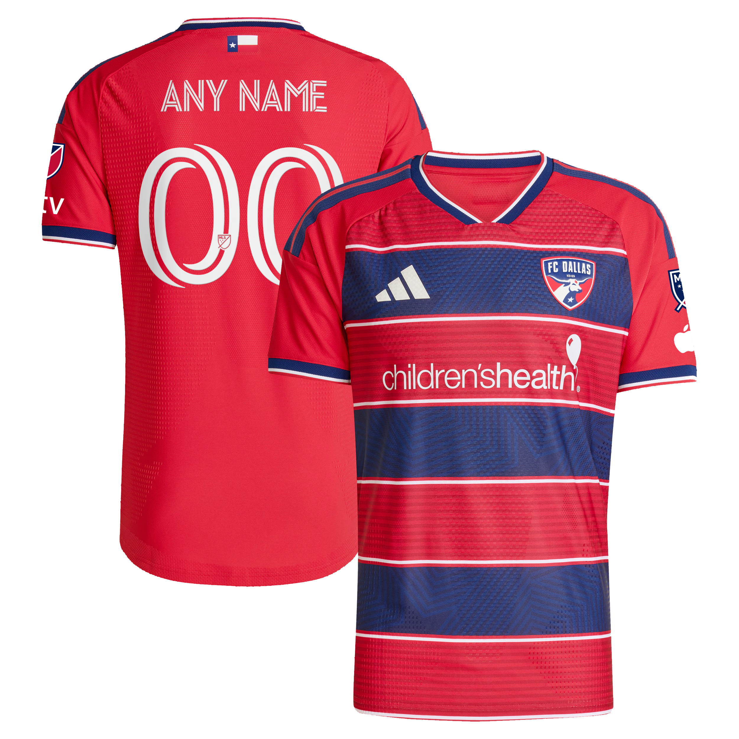 FC Dallas // adidas Official 2026 DNA On-Field Patch Custom Jersey – Red