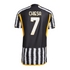 Federico Chiesa Juventus Shirt 2023/24 Home Player Jersey - Black - Jersey Teams World