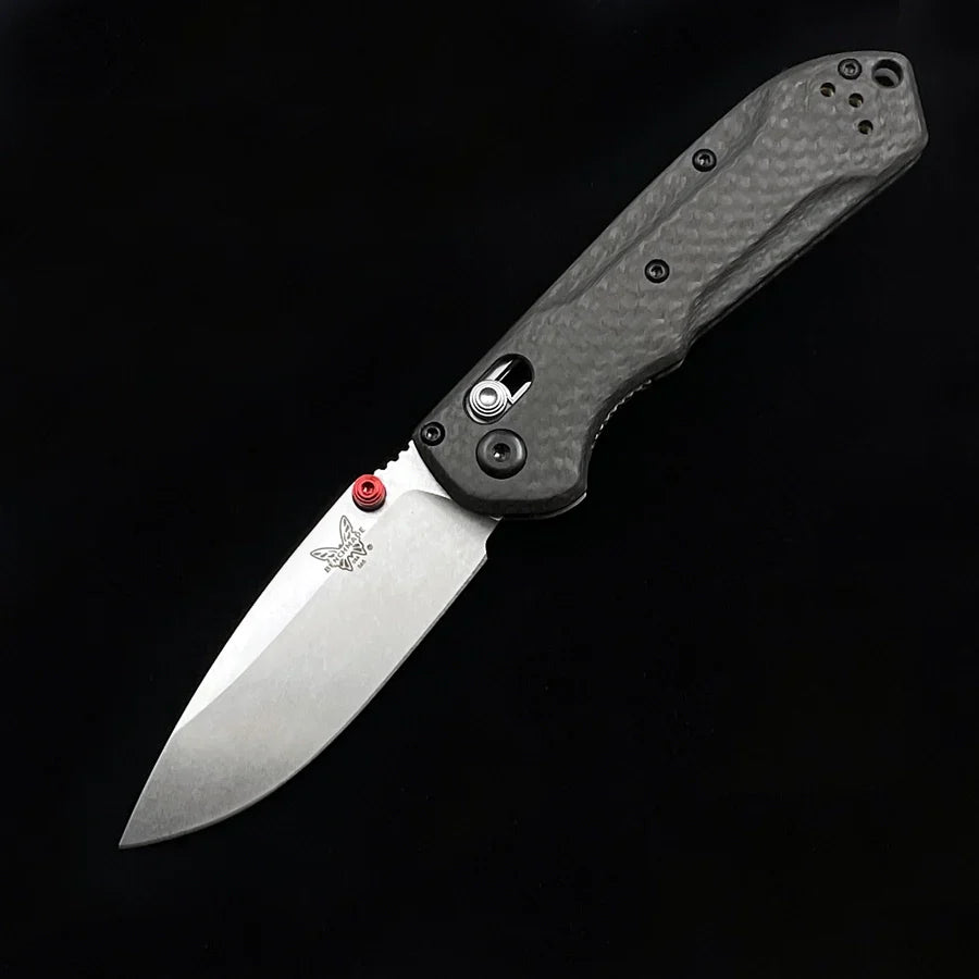 Benchmade Mini Freek 565-1 Folding Knife – 3.00" CPM-S90V Satin Blade – Carbon Fiber Handle with True Red Accents