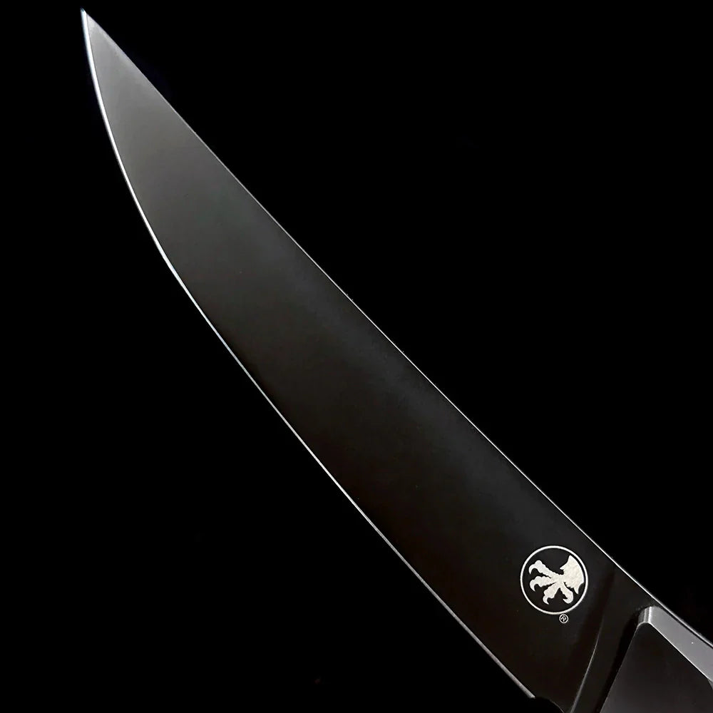 Microtech Boning Knife – 6.12" M390MK Premium Steel DLC Coated Blade – Merlot G10 Composite Handle Tactical Kitchen Fixed Blade