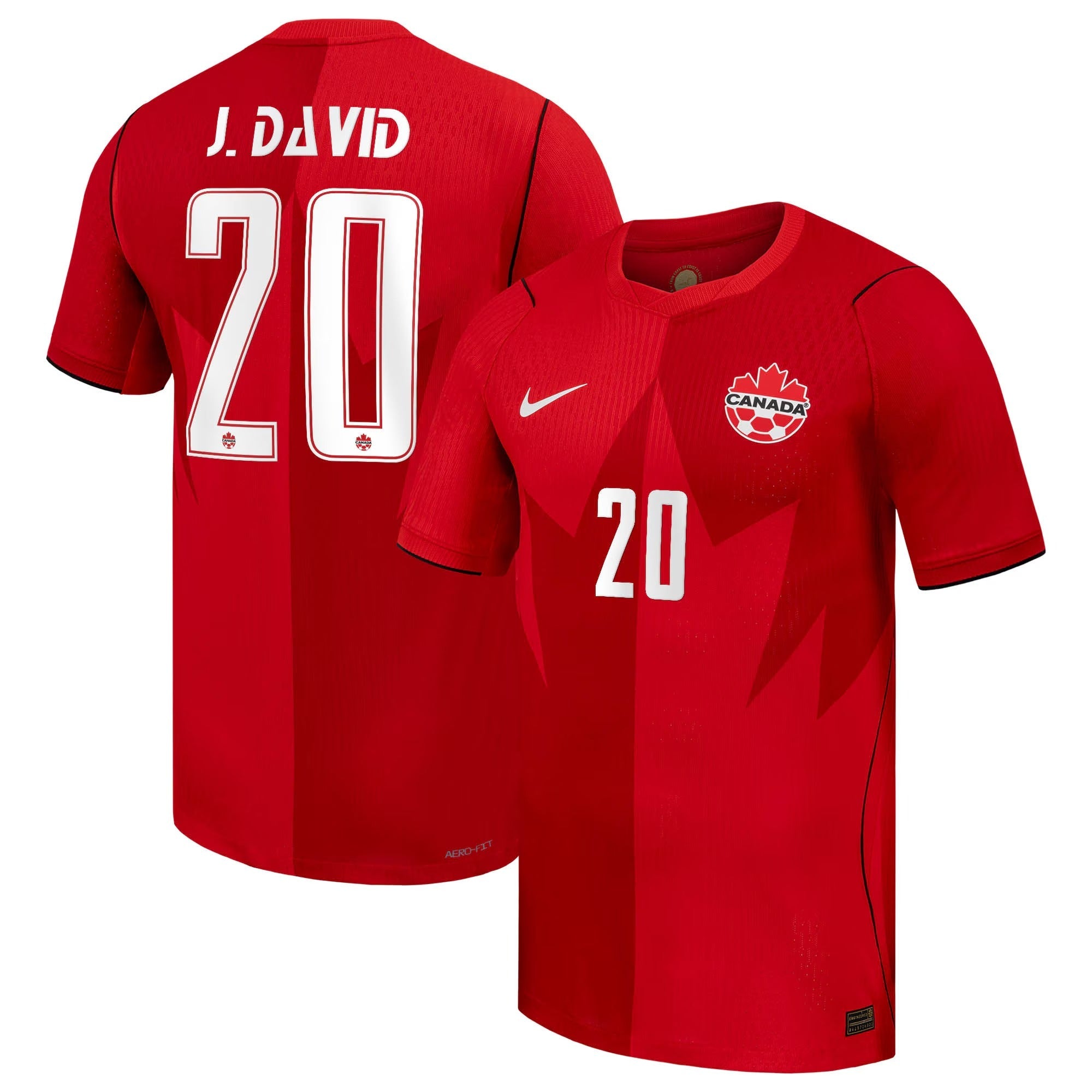 Jonathan David Canada Soccer Nike 2026 Home Match Authentic Jersey - Red - Jersey Teams World