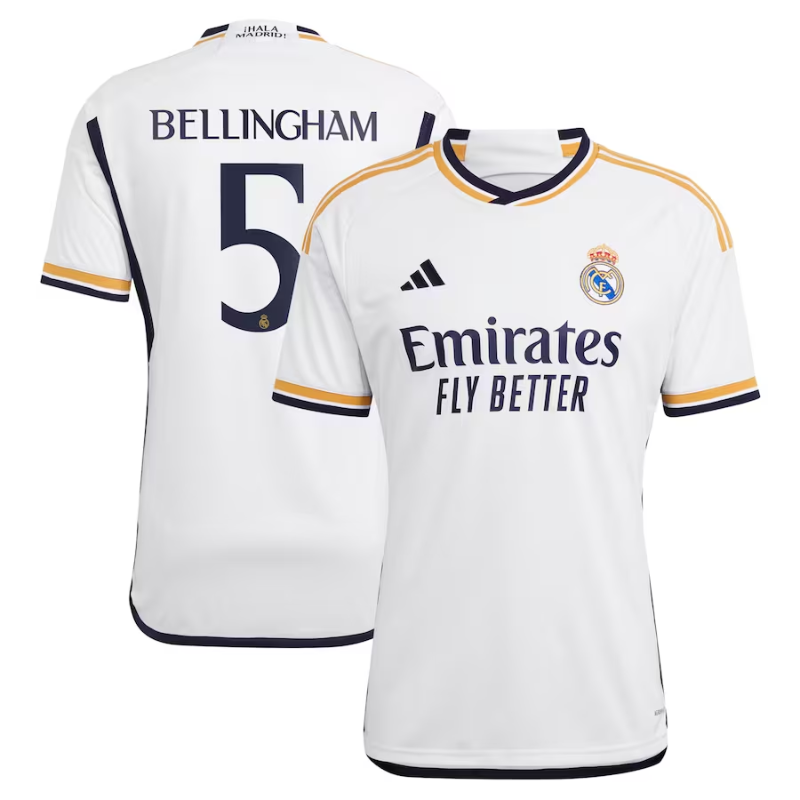 Jude Bellingham Real Madrid 2023/24 Home Authentic T-shirt - White