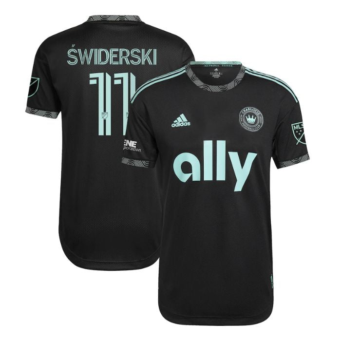 Karol Swiderski Charlotte FC  2022 Newly Minted Player Jersey - Black - Jersey Teams World