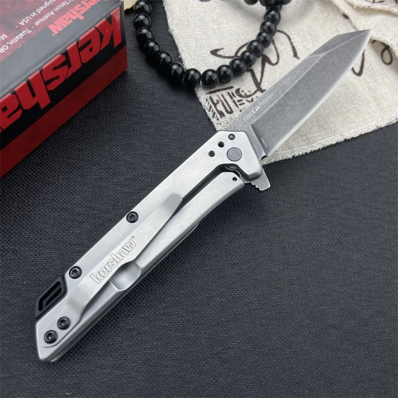 Kershaw 1365 Silver Minimalist: Aluminum Alloy & 8Cr13MoV EDC Folder